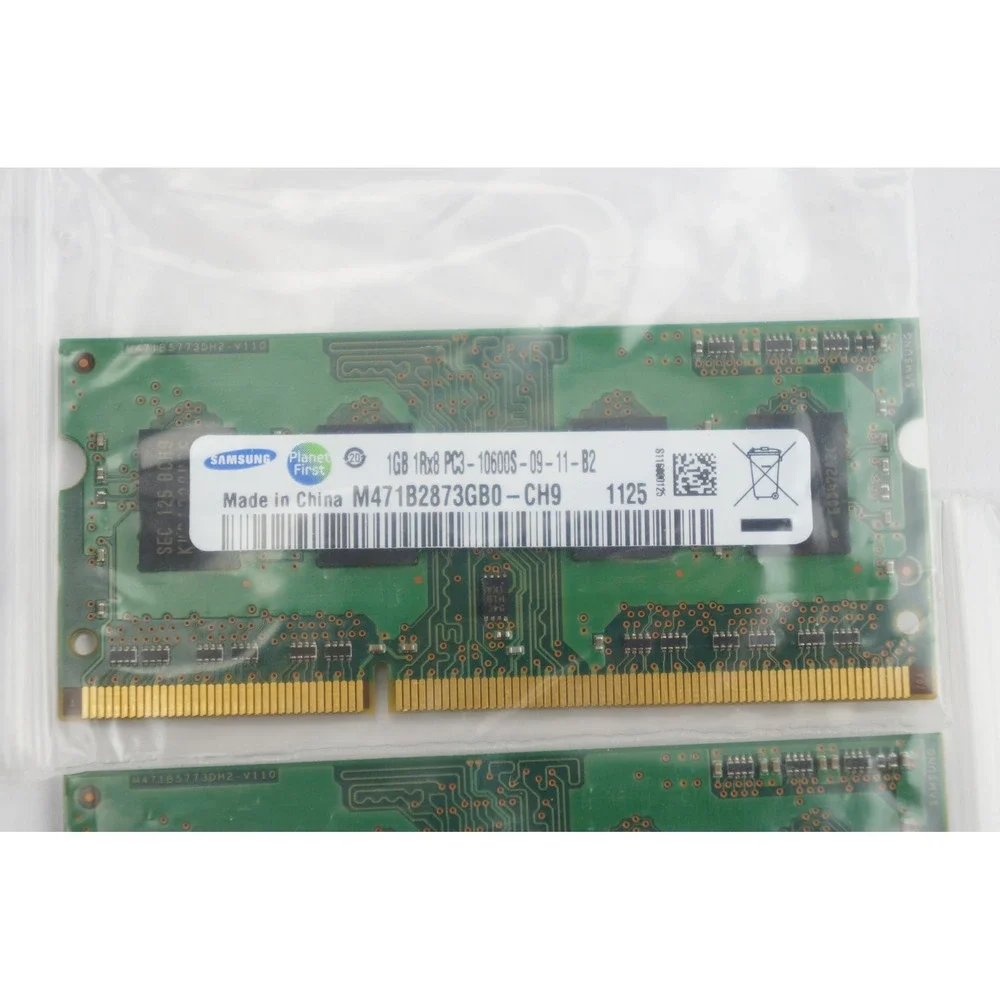 Samsung Laptop RAM 2pc‎ Lot 1GB PC3-10600S DDR3 1333MHz M471B2873GB0-CH9 EUC